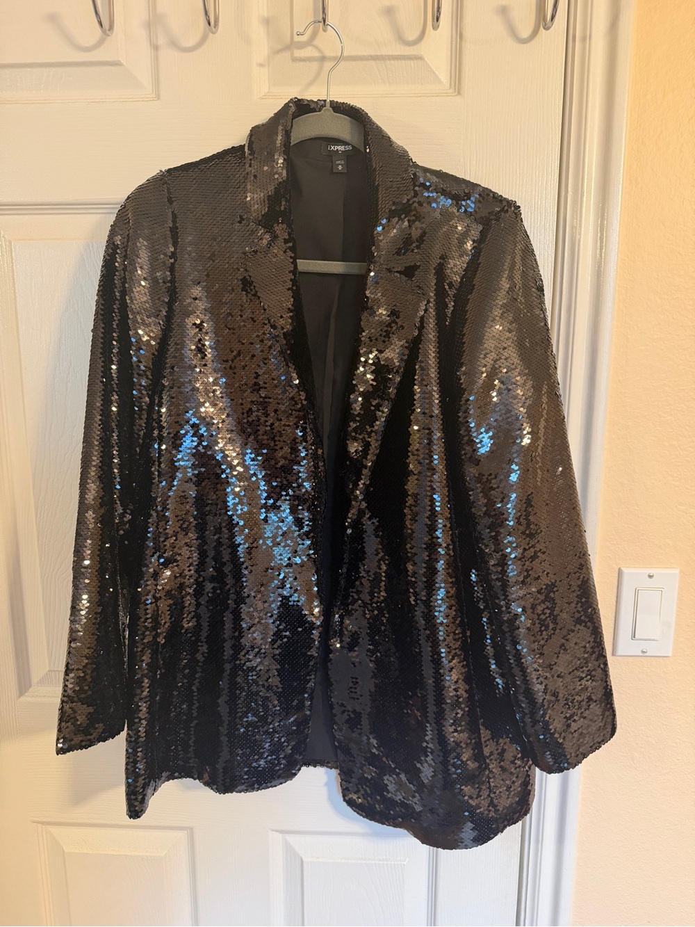 Express Black Sequin Blazer Jacket